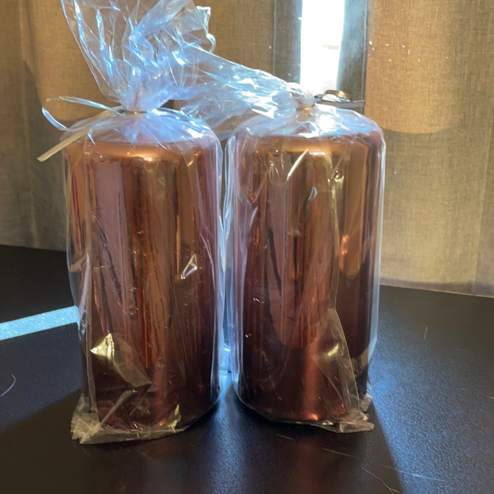 Two decorative candles